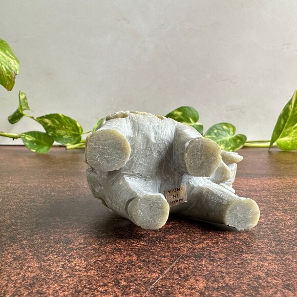 Carved Soapstone Elephant Figurine - Picture 7 of 7